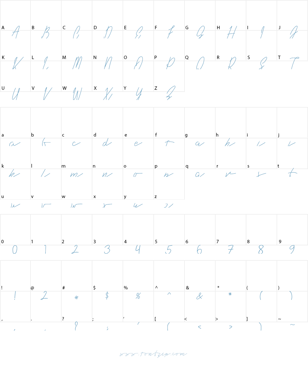 Long Liner Font Character